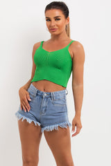 knitted crop festival top uk