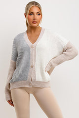 womens chunky knit oversized cardigan