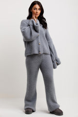 womens oversized buttoned cardigan and trousers co ord set