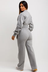 womens straight leg joggers and top co ord tracksuit set