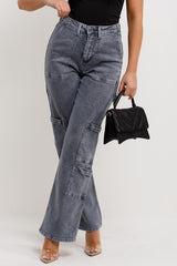 womens cargo jeans with pockets
