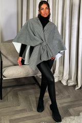 grey cape shawl wrap