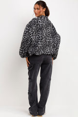 leopard print oversized jacket womens