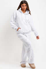 cross hoodie and joggers loungewear set womens styled up