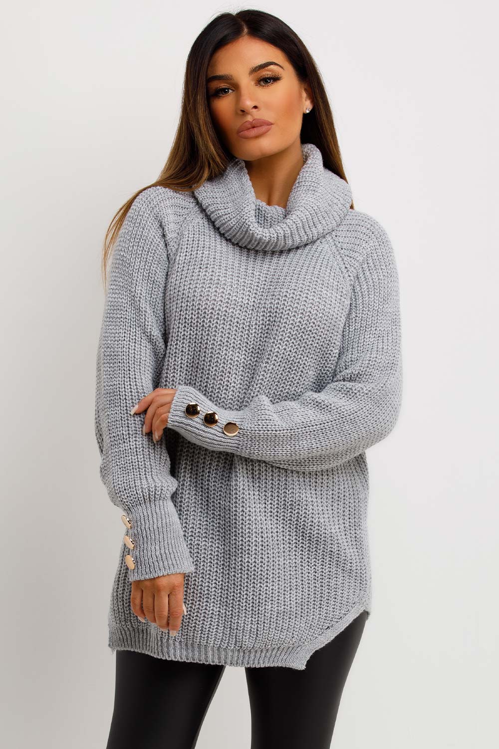 roll neck jumper womens knitwear