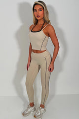 alo yoga high waist legging and bralet top two piece matching set styledup uk