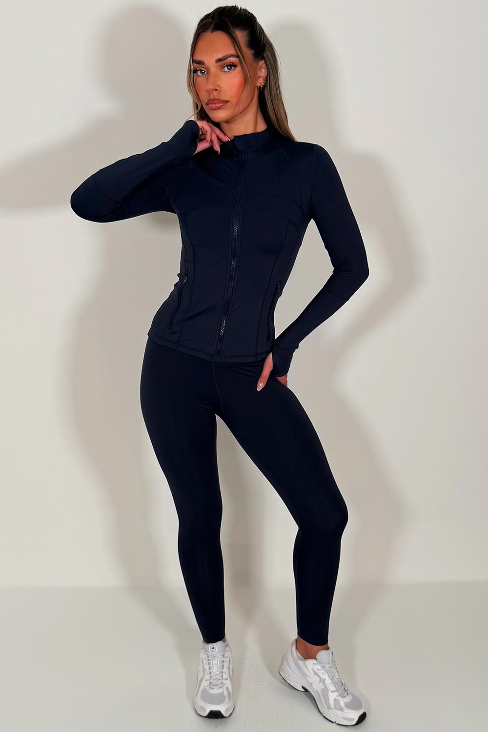 womens lululemon leggings and track jacket co ord set styledup fashion