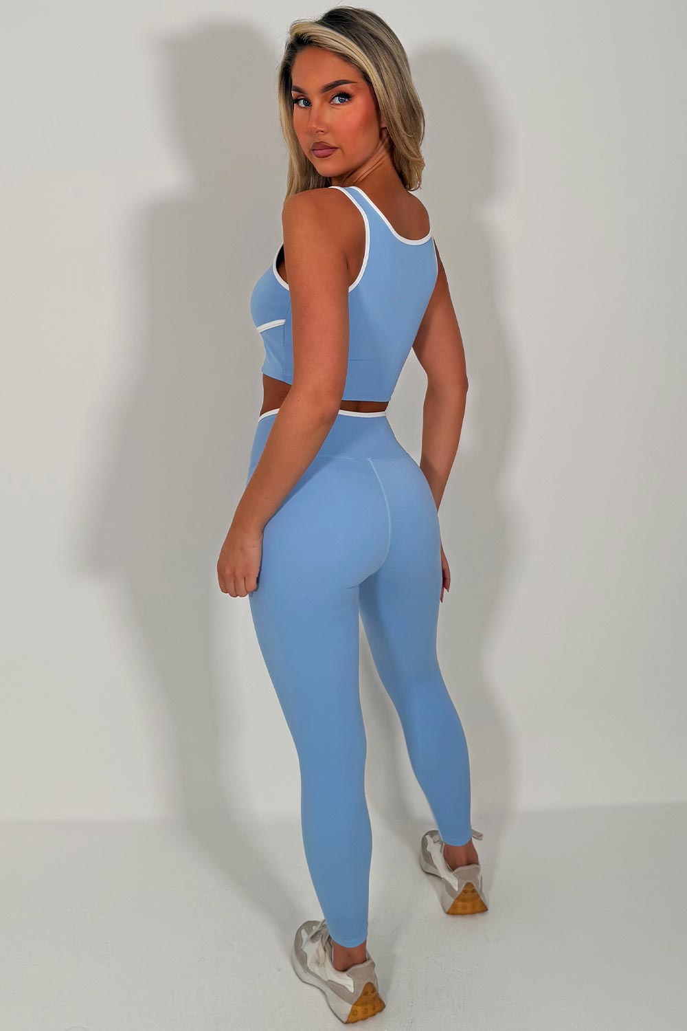 womens lululemon yoga leggings and top two piece activewear pilates outfit set styledup uk