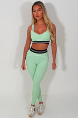 airbrush high waist heart throb legging and bra two piece matching set alo yoga uk styledup fashion