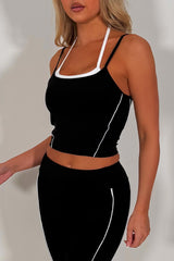 womens high waist legging and double up top matching two piece set alo yoga styledup uk sale