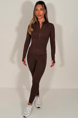womens lululemon sports track jacket and high waist leggings co ord set styledup uk