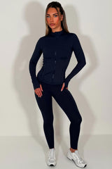 womens lululemon sports track jacket and high waist leggings co ord set styledup uk