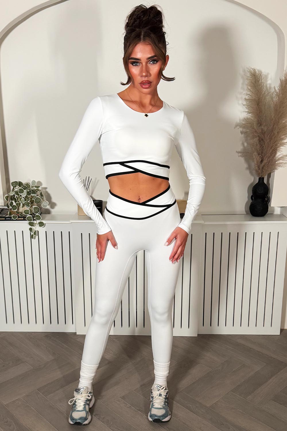 lululemon crossover v waist leggings and crop top two piece co ord set styledup 