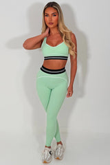 alo yoga airbrush high waist heart throb legging & bra two piece matching set uk sale styledup fashion