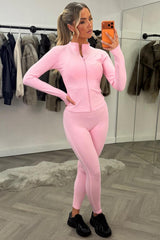 womens pink activewear gym set for yoga pilates gym wear lululemon uk 