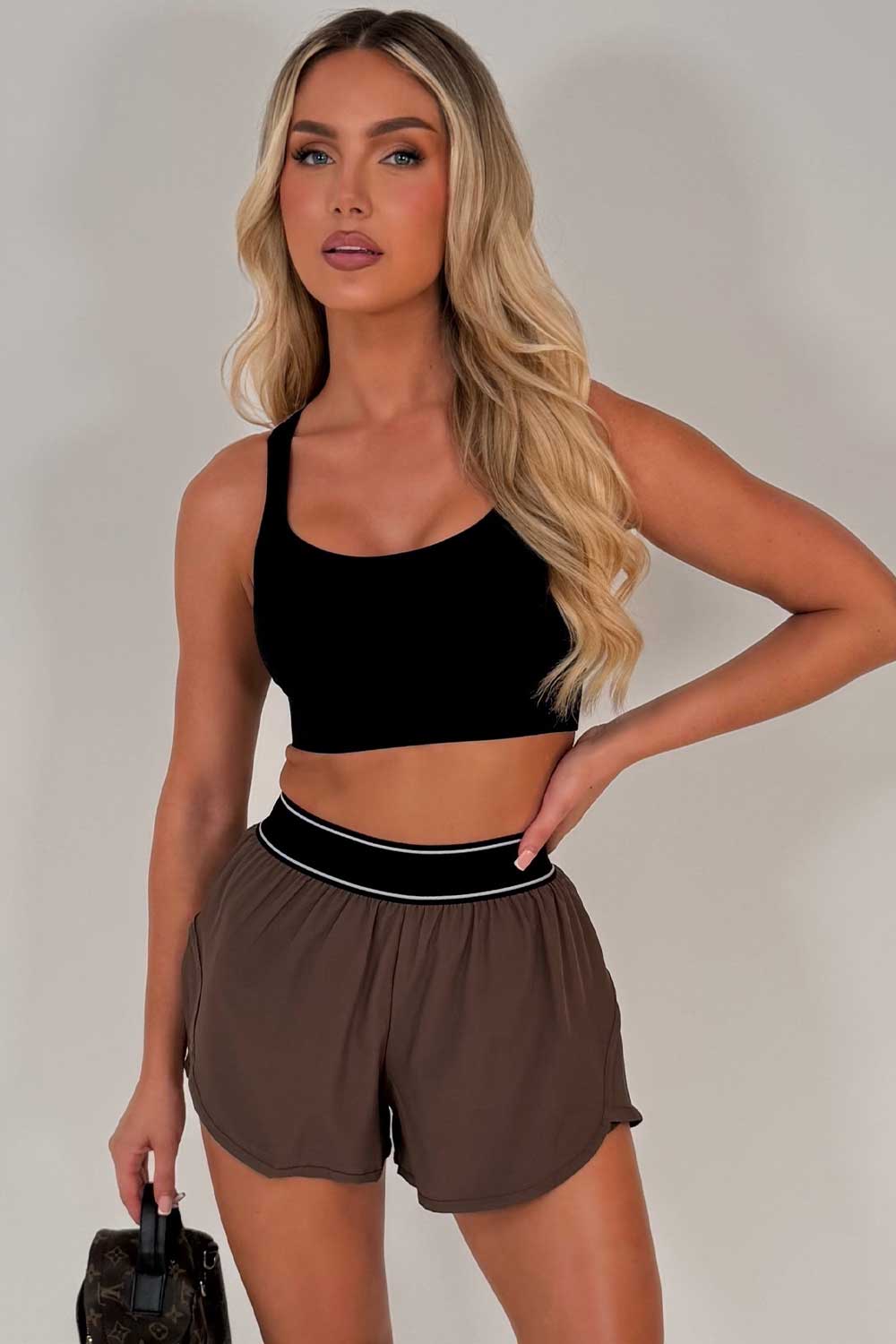 gym shorts with boxer style waistband styledup uk