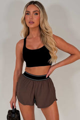 gym shorts with boxer style waistband styledup uk