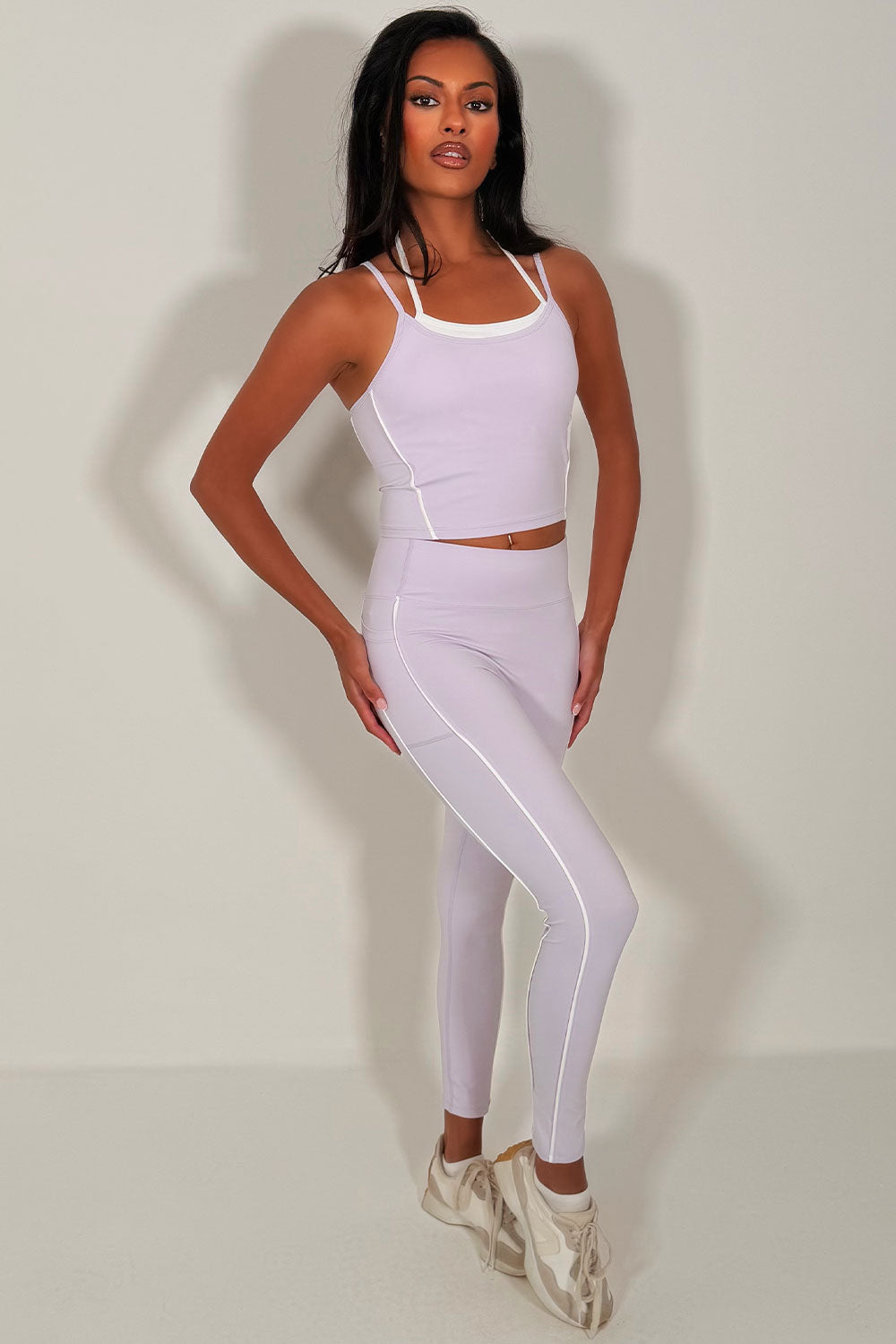 alo yoga high waist legging and bralet top two piece matching set styledup uk