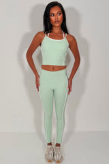 womens high waist legging and double up top matching two piece set alo yoga styledup uk sale