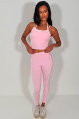 womens high waist legging and double up top matching two piece set alo yoga styledup uk sale