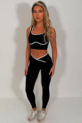 womens lululemon yoga leggings and top two piece activewear pilates outfit set styledup uk