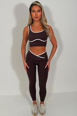 womens lululemon yoga compression leggings and top two piece activewear pilates outfit set styledup uk
