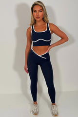 womens lululemon yoga compression leggings and top two piece activewear pilates outfit set styledup uk