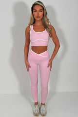 womens lululemon yoga compression leggings and top two piece activewear pilates outfit set styledup uk