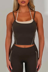womens double up top bralet and high waist leggings two piece matching set alo yoga womens uk styledup 
