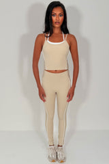alo yoga high waist legging and double up bralet top two piece matching set styledup uk 