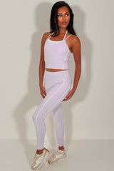 womens double up top bralet and high waist leggings two piece matching set alo yoga womens uk styledup 