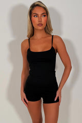alo yoga scrunch bum shorts and tank top two piece matching co ord set activewear for yoga pilates styledup uk sale