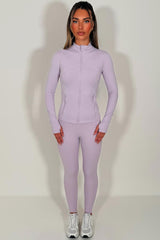 womens lululemon sports track jacket and high waist leggings co ord set styledup uk
