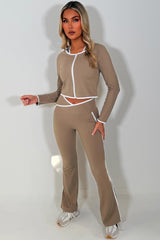 skinny flare pants and zip up sports jacket 3 piece co ord set lululemon womens uk