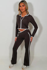 skinny flare pants and zip up sports jacket 3 piece co ord set lululemon womens uk