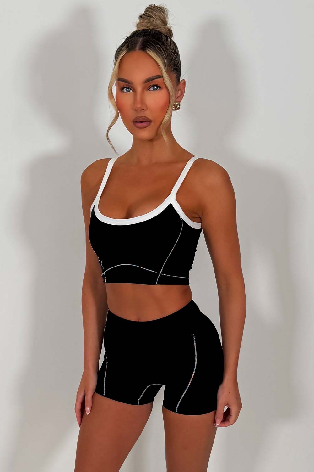 womens yoga top and shorts two piece co ord styledup 