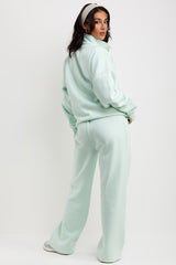 womens loungewear set mint green airport outfit