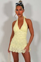 backless halter neck lace rave party summer holiday outfit styledup whitefox uk