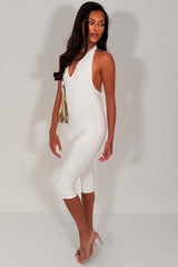 capri jumpsuit halter neck backless festival outfit styledup