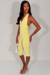 backless halterneck capri jumpsuit going out festival outfit styledup whitefox uk