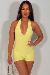 halter neck backless playsuit night out outfit festival clothes uk styledup