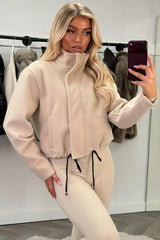 womens beige soft bomber jacket zara uk