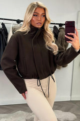 womens brown soft bomber jacket zara uk