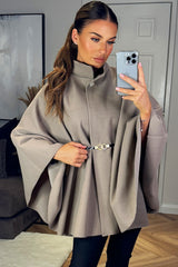 womens cape with belt christmas day outfit