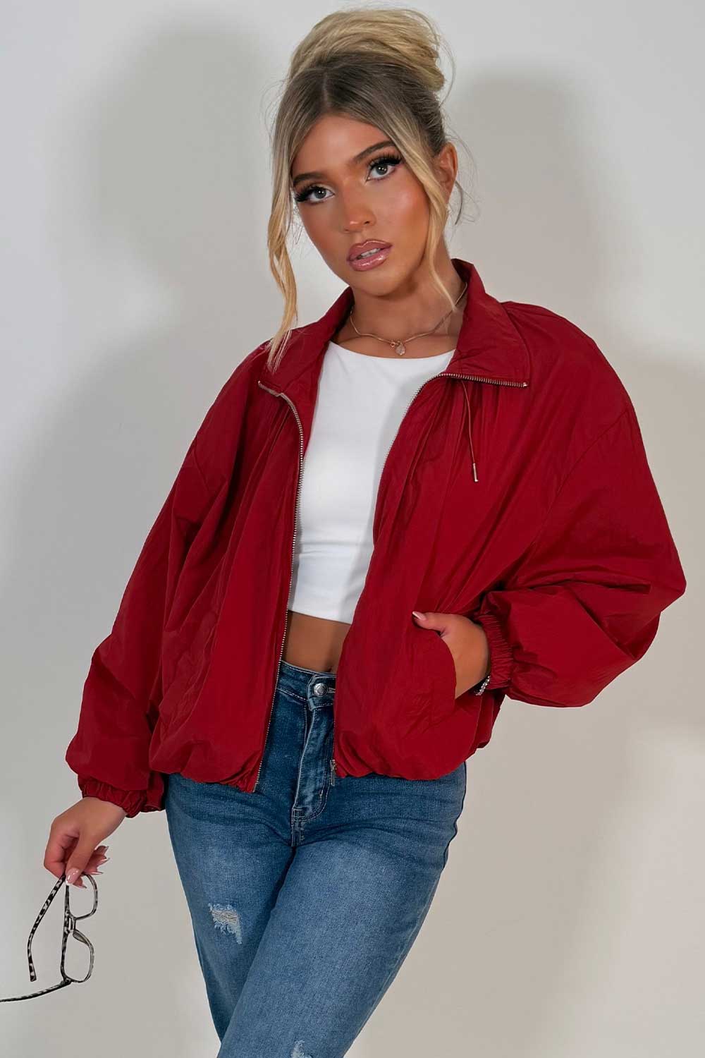 womens cernucci funnel neck jacket uk styledup