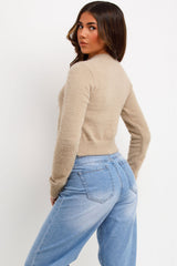 fluffy jumper cropped styledup