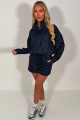 polka dot jacket and shorts co ord adidas styledup uk