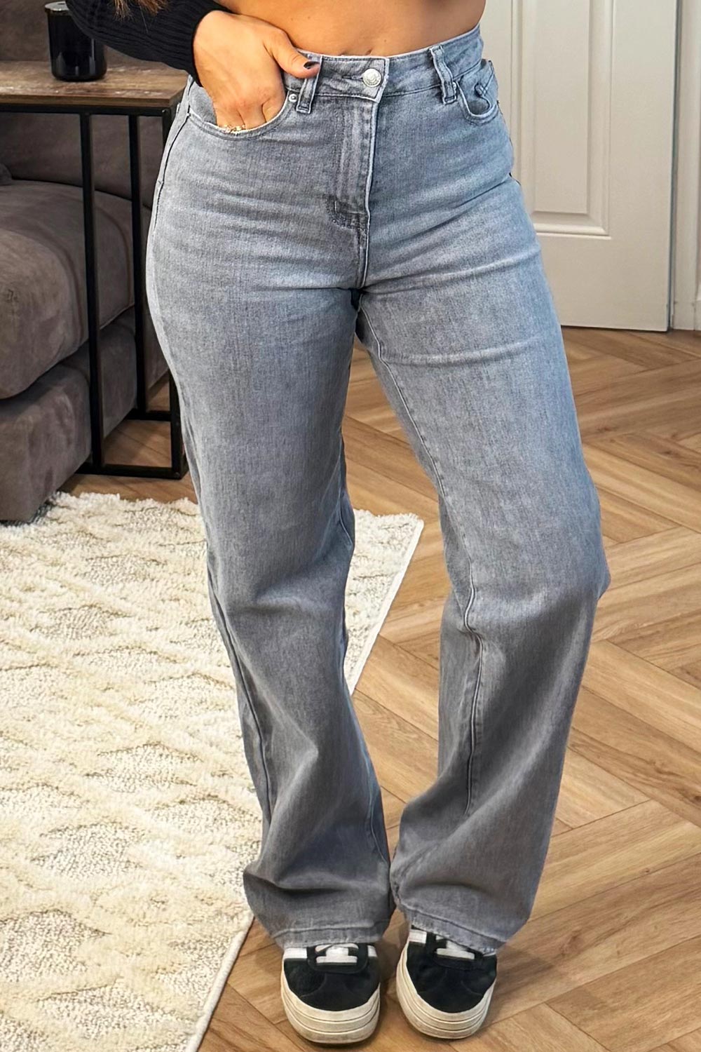 styledup baggy denim jeans with wide legs for womens
