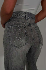 lace trim wide leg diamante jeans for womens zara uk sale 