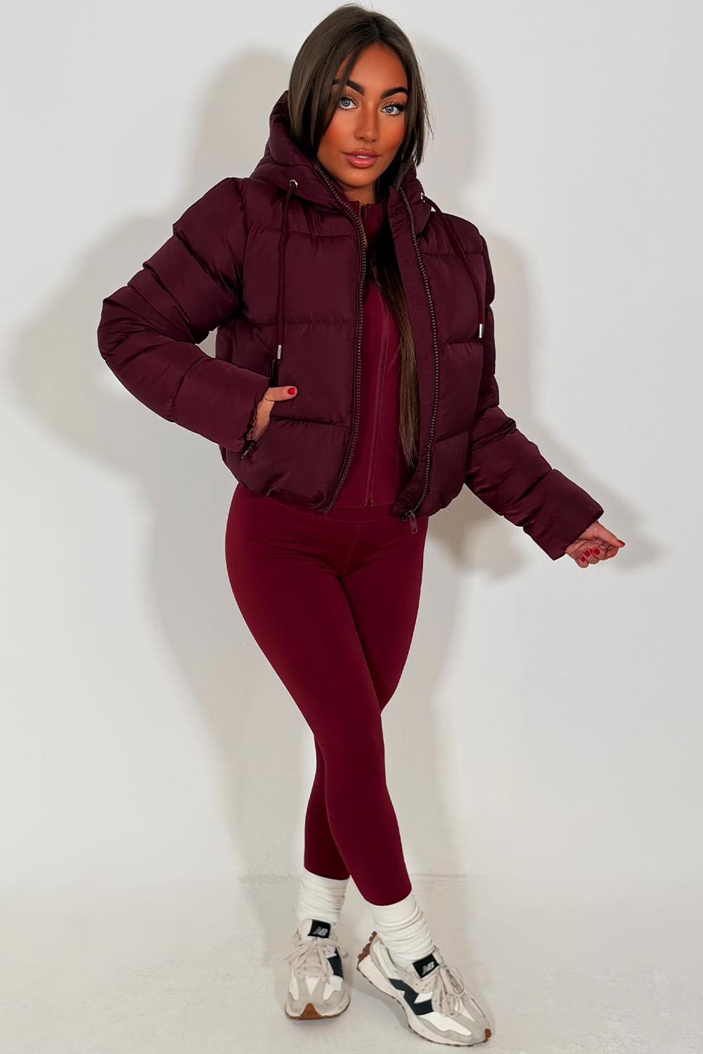 zara womens burgundy winter jacket sale